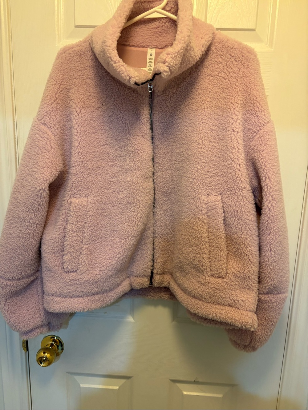 Lululemon Cinchable Fleece Pink Sherpa Zip Up Jacket